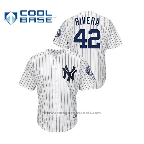 Maglia Baseball Uomo New York Yankees Mariano Rivera 2019 Hall Of Fame Induction Cool Base Bianco